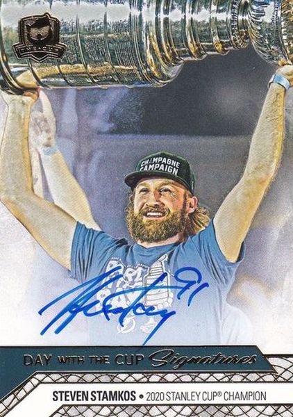 AUTO karta STEVEN STAMKOS 20-21 UD The CUP Day With the Cup Signatures číslo DC-SS